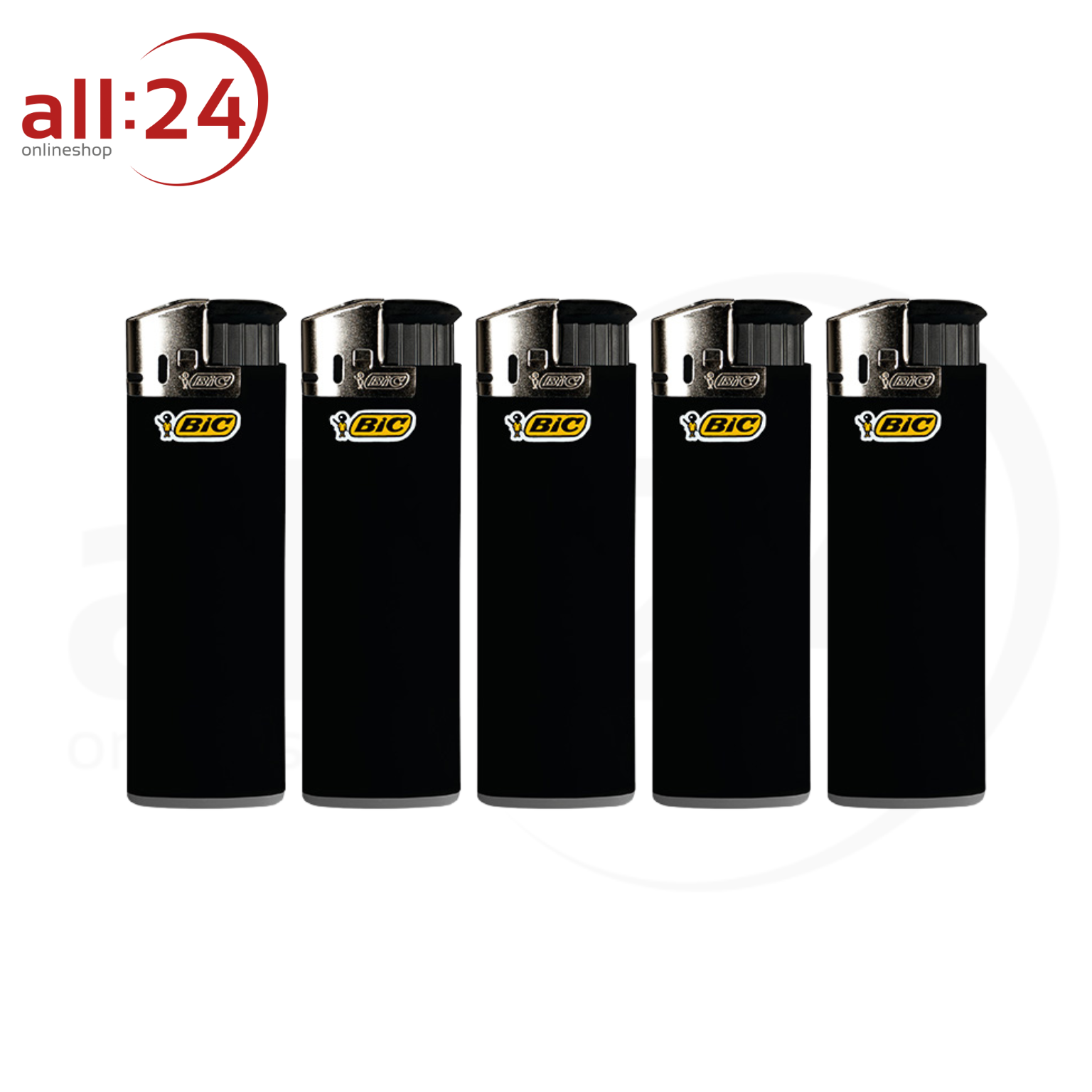 Artikelbild 1 des Artikels “BIC Feuerzeuge J38 Schwarz Silber 5 Stück “