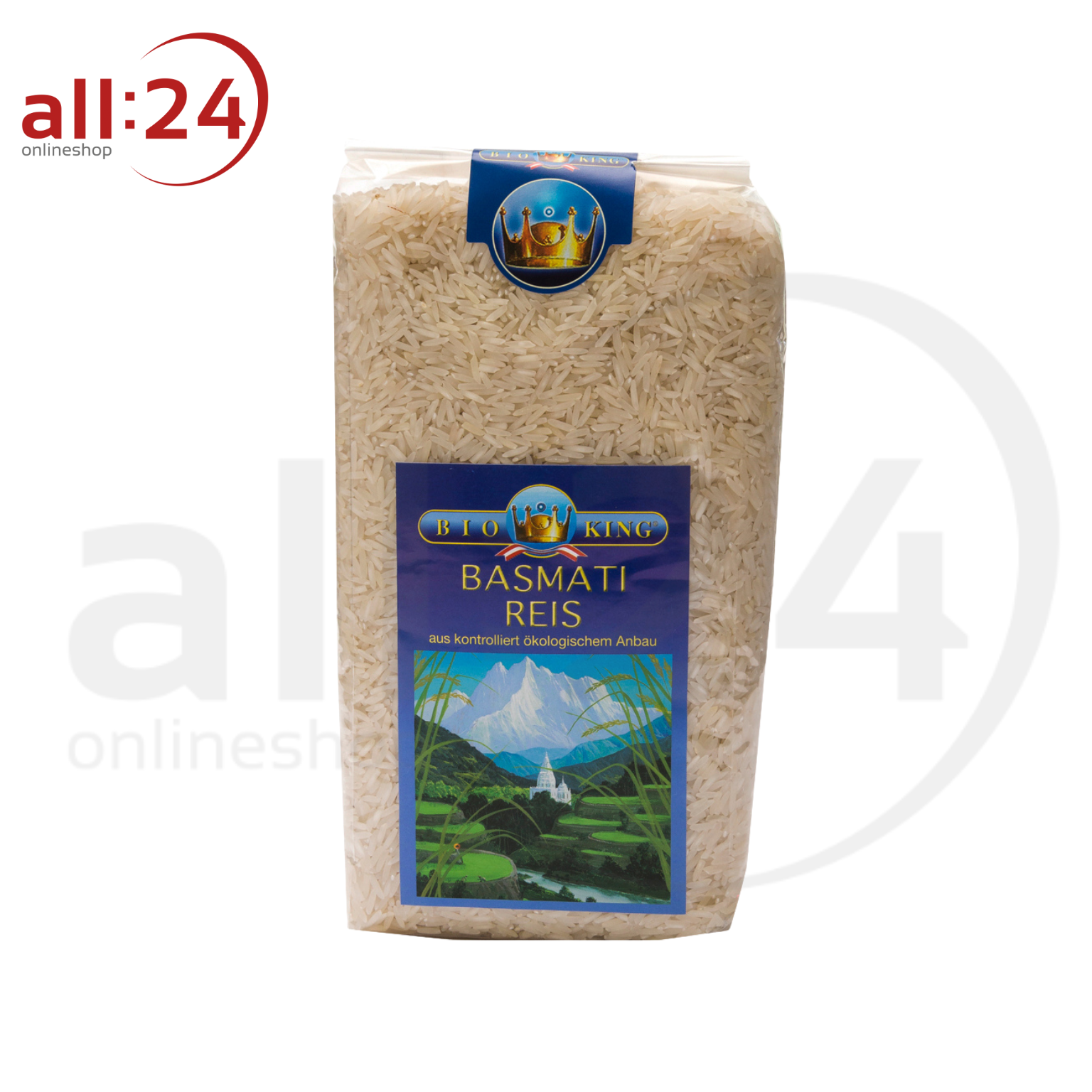 BioKing Echter Indischer Bio Basmati-Reis Geschält, 500g-1000g 1000g