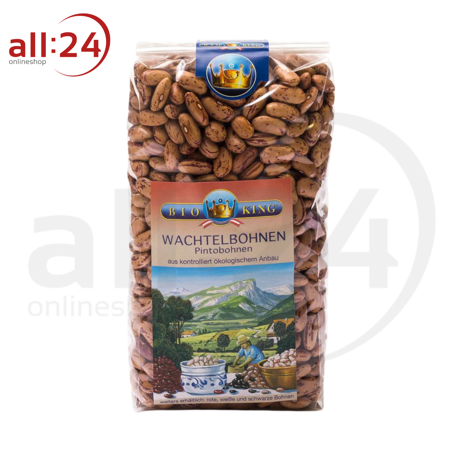 BioKing Bio Wachtelbohnen Pintobohnen, 500g 