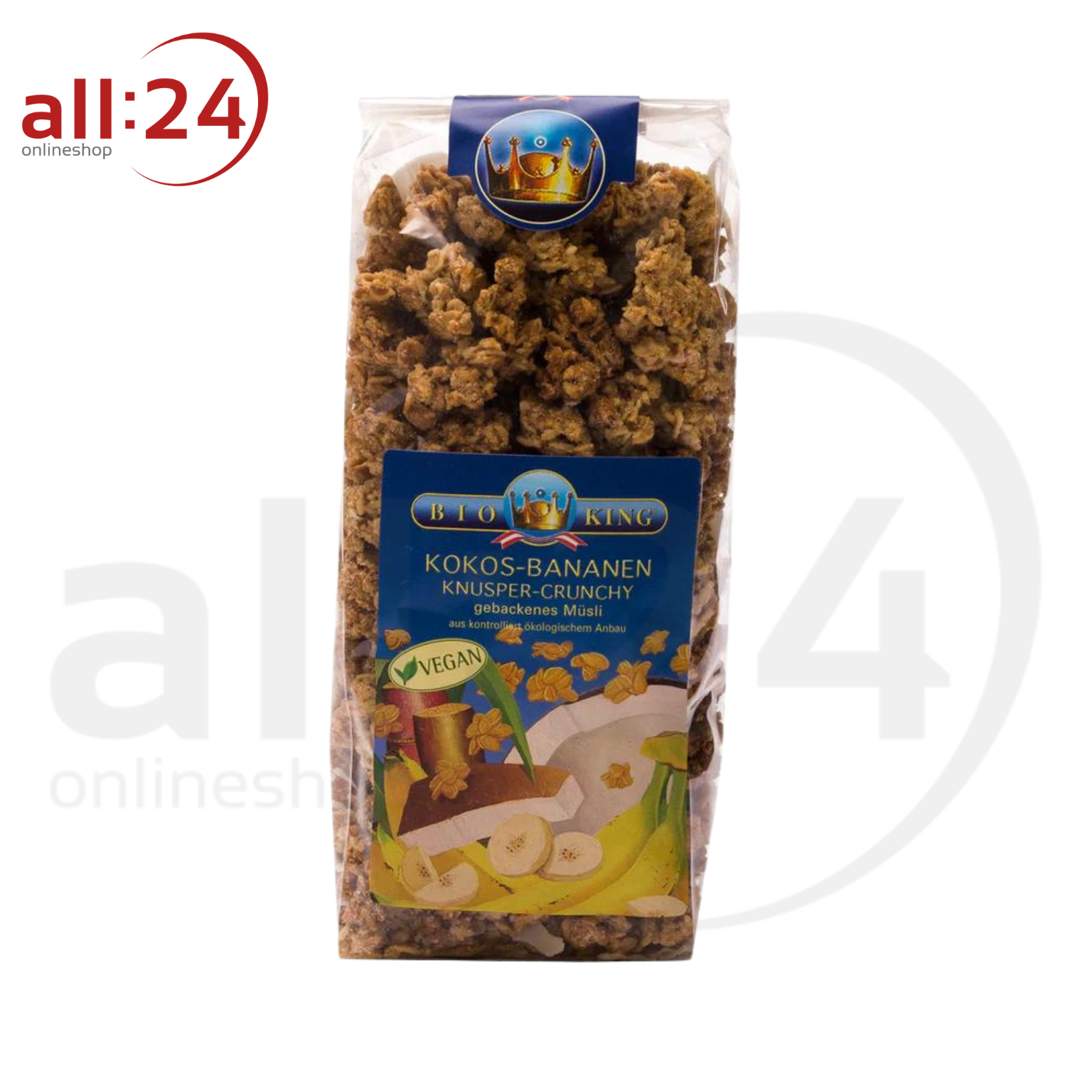 BioKing Crunchy Banane-Kokos, 375g 