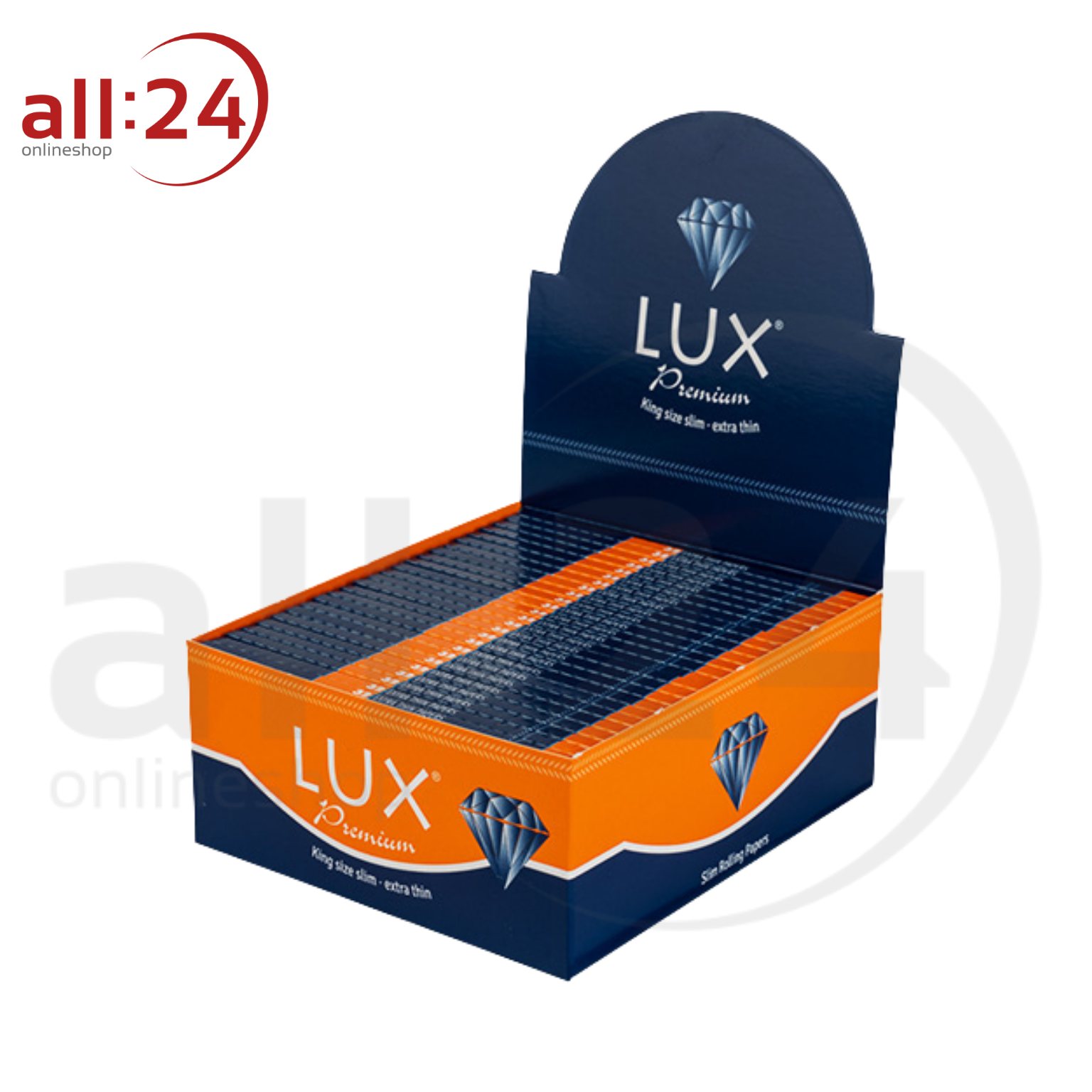 Lux Premium King Size Slim Paper 32 Blatt, 22-er Box 