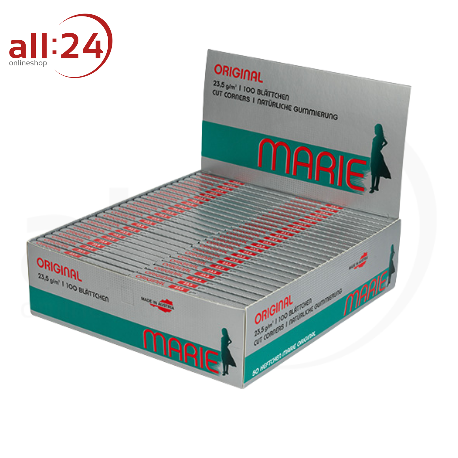 MARIE Original Zigarettenpapier - 50er Pack à 100 Blatt 