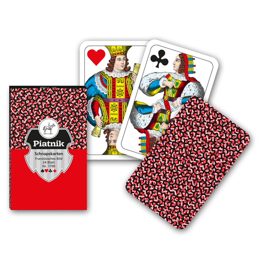 Artikelbild 1 des Artikels “Piatnik Französisches Bild Rot 24 Blatt Spielkarten “