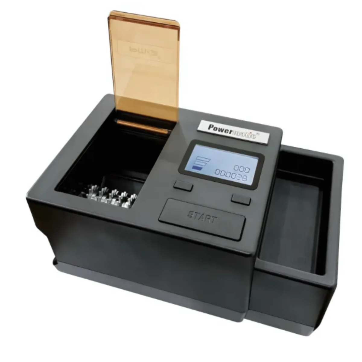 Artikelbild 1 des Artikels “Powermatic 3 + Plus Deluxe Schwarz elektrische Stopfmaschine mit Schredder “