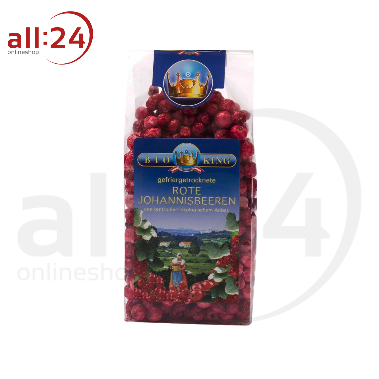 BioKing Rote Bio Johannisbeeren gefriergetrocknet, 45 g 