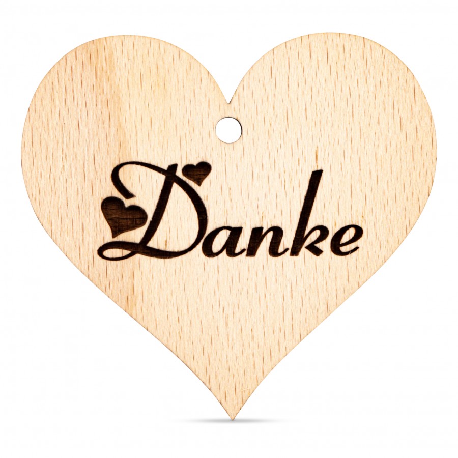 Artikelbild 1 des Artikels “Holzanhänger Danke 8 cm “