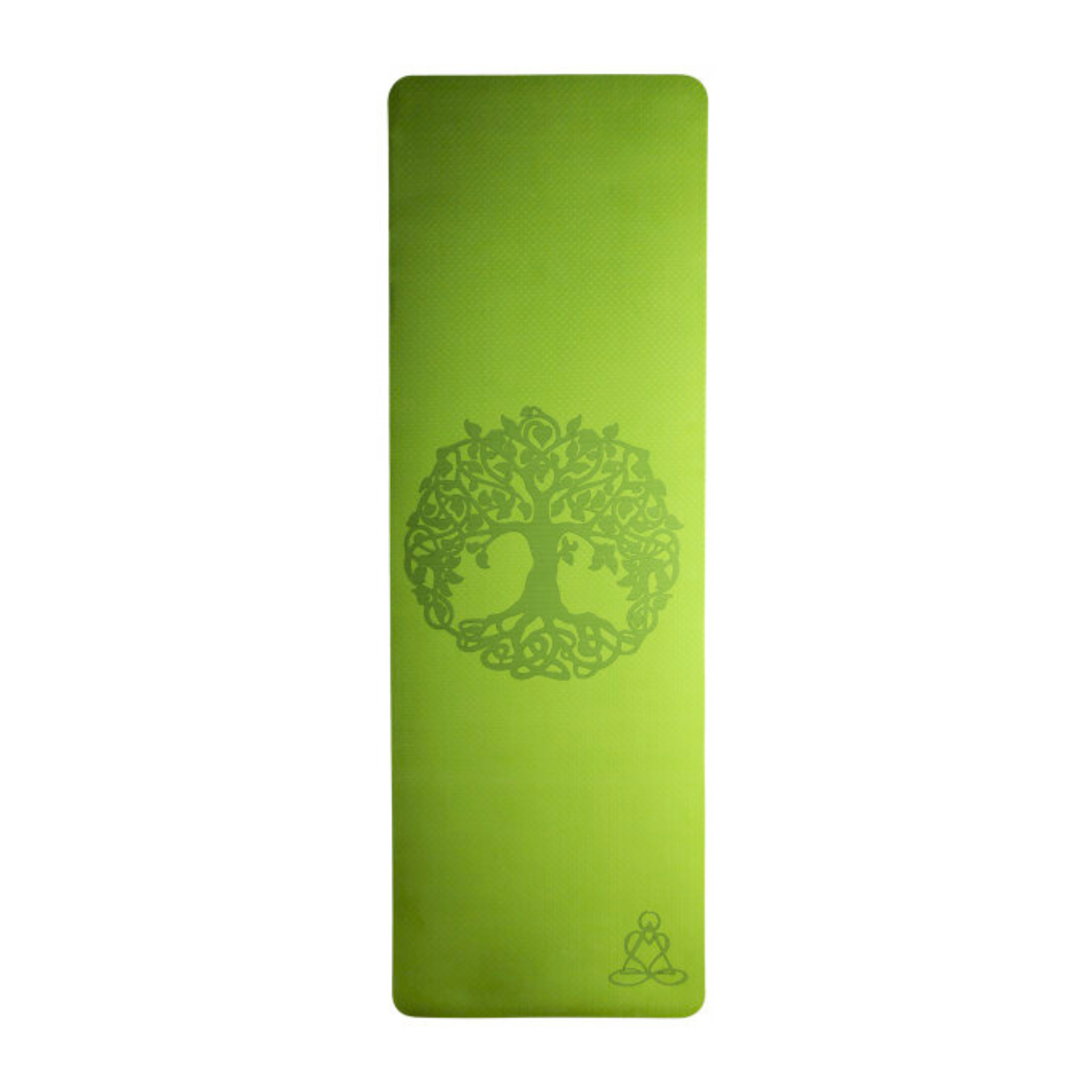 Yogamatte TPE ecofriendly Hellgrün mit Baum des Lebens 