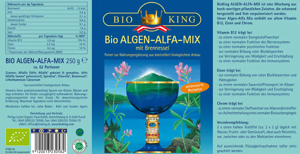 BioKing Bio Algen Alfa Mix, 250g-500g 
