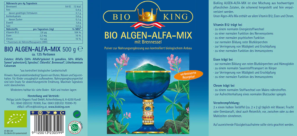 BioKing Bio Algen Alfa Mix, 250g-500g 500 g