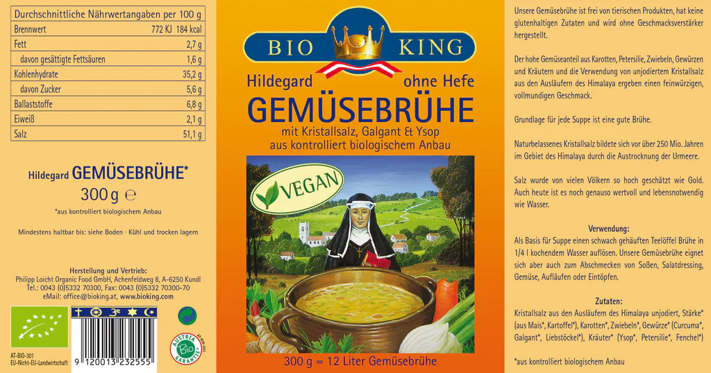 BioKing Bio Gemüsebrühe à la Hildegard von Bingen 