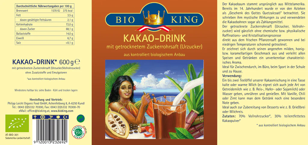 BioKing Bio Kakao-Drink, 300g-600g 600g