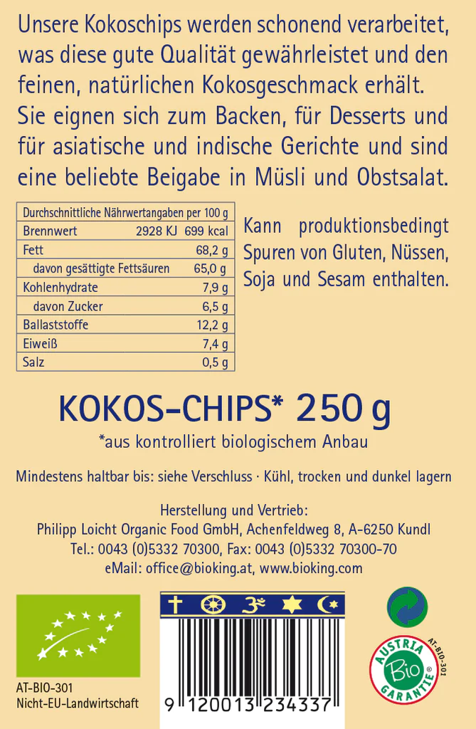 BioKing Bio Kokos-Chips, 250g 