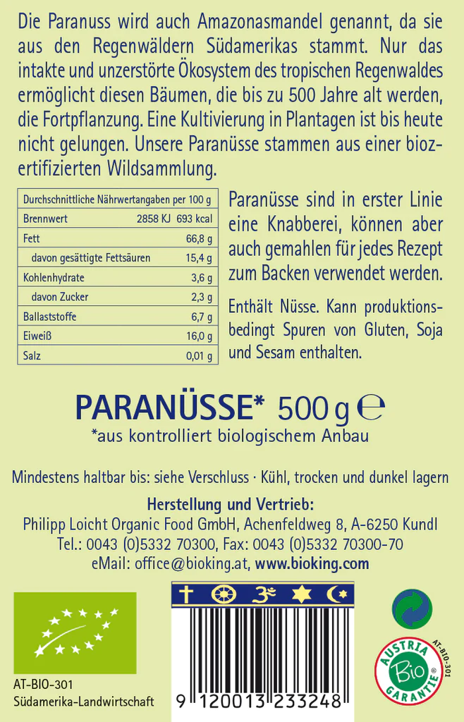 BioKing Bio Paranüsse, 200g-500g 500g