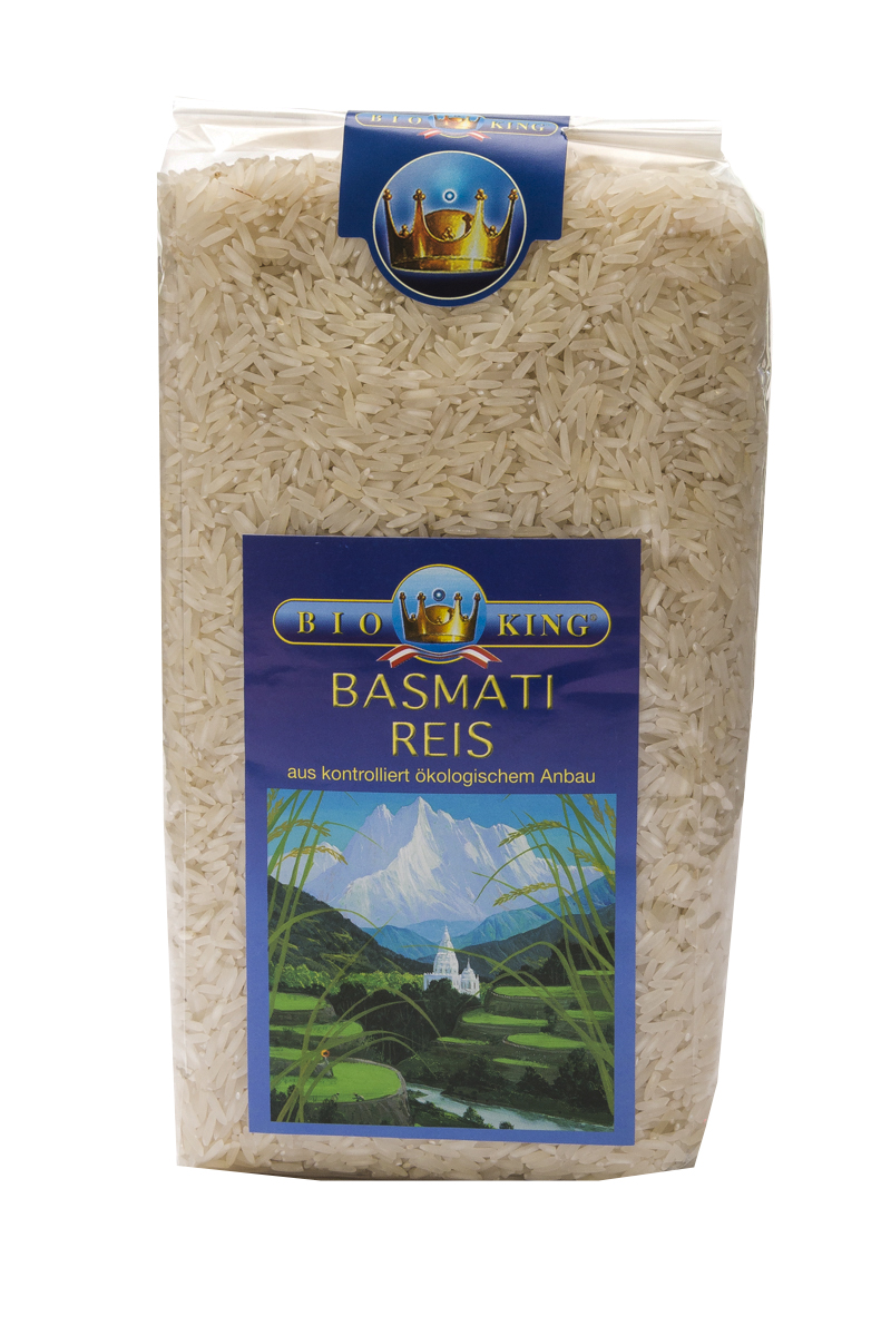BioKing Echter Indischer Bio Basmati-Reis Geschält, 500g-1000g 