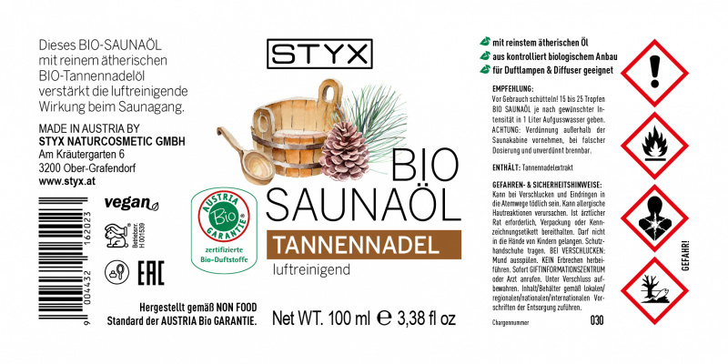 Styx Bio Saunaöl Tannennadel 100 ml 