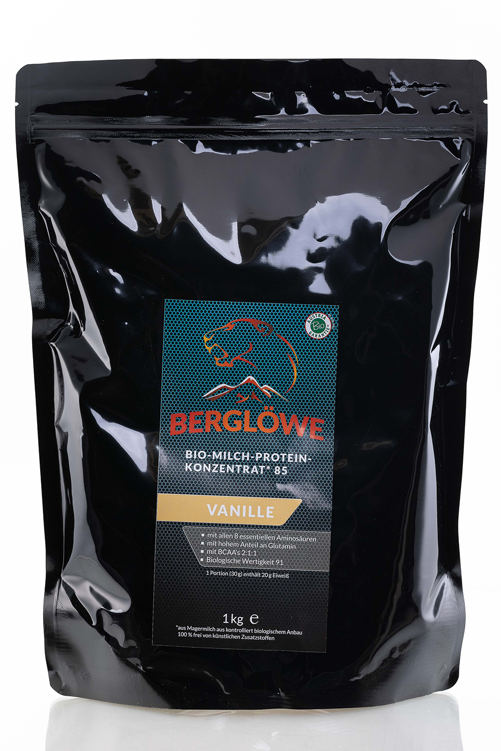 Berglöwe Bio Milch-Protein-Konzentrat 85 Vanille Geschmack 