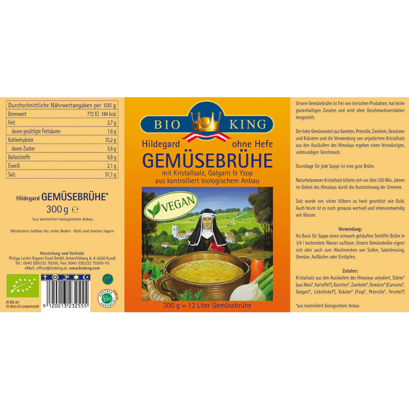 BioKing Bio Gemüsebrühe à la Hildegard von Bingen 