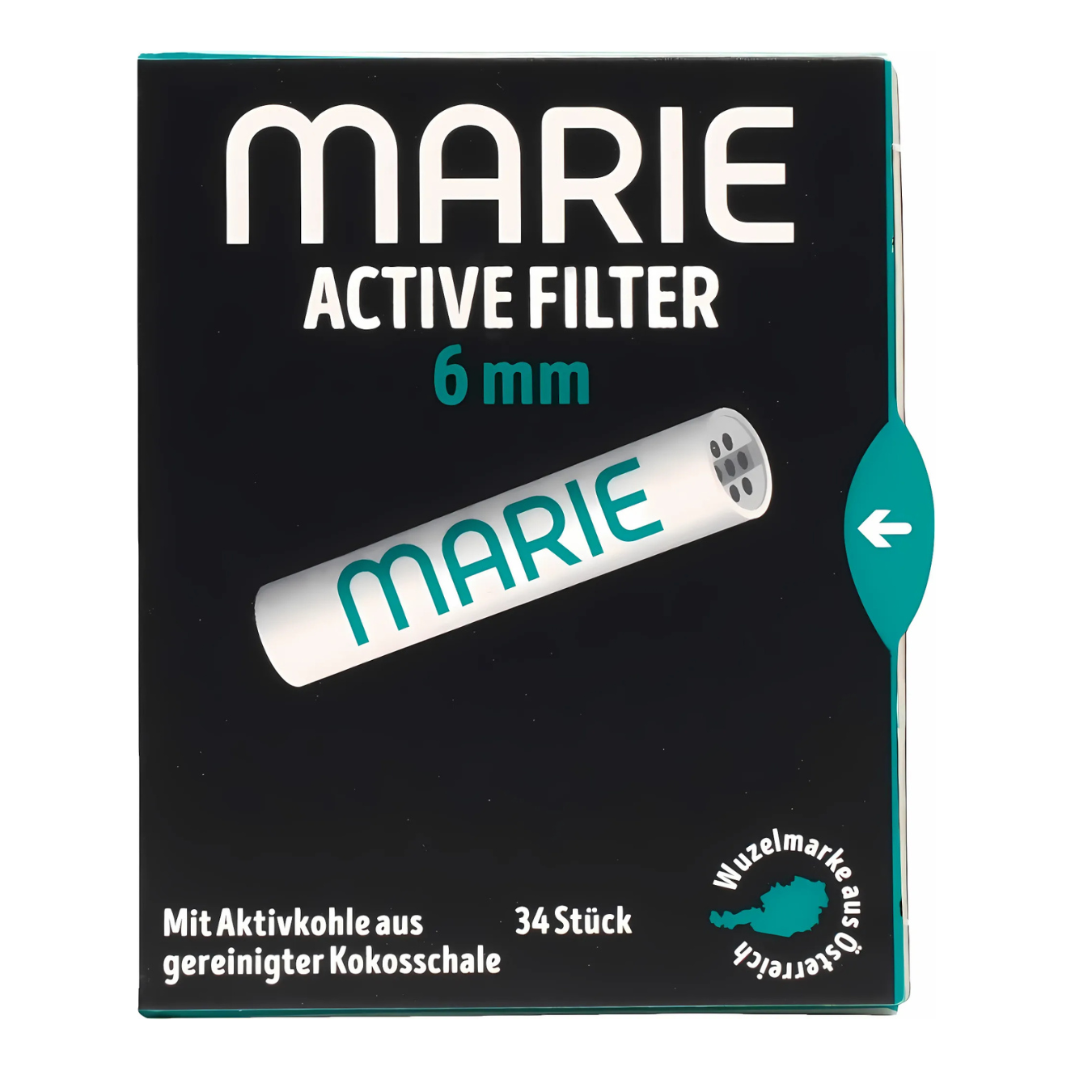 MARIE Active Filter 6mm - Box mit 34 Aktivkohlefiltern 