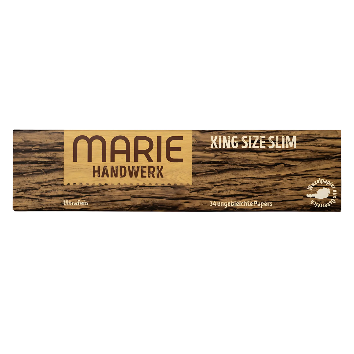 MARIE Brown King Size Slim Papers, 25 Stück 