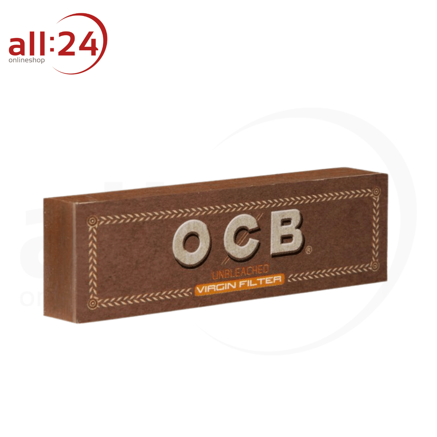 BOX OCB Filter Tips Unbleached Virgin - 25er Box mit je 50 Blatt 