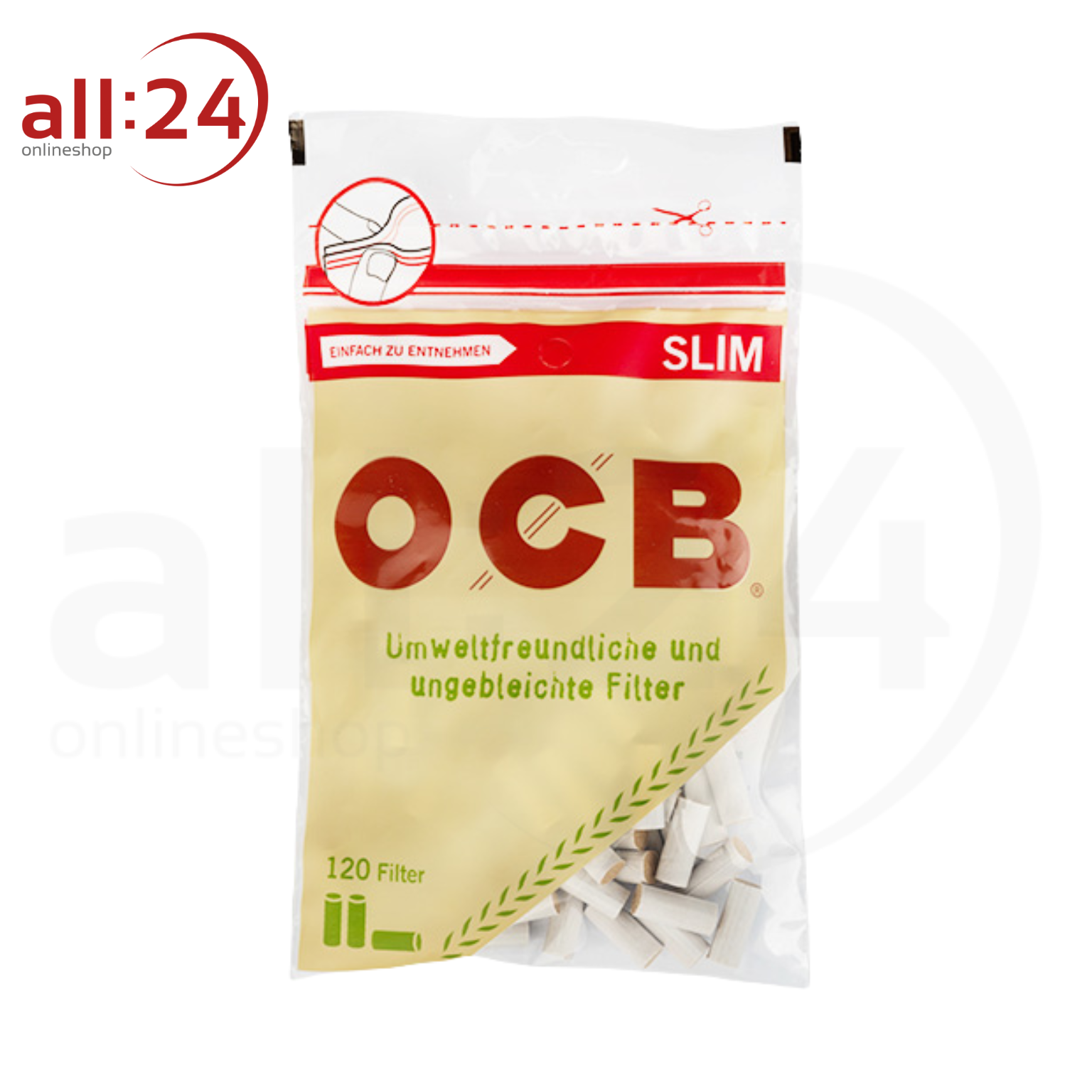 OCB Organic Slim Filter - 10 Beutel à 120 Stück 