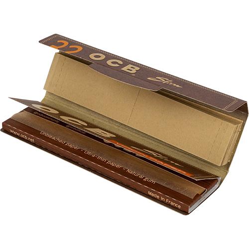OCB Unbleached Virgin Long Papers + Filter Tips 32er Karton 