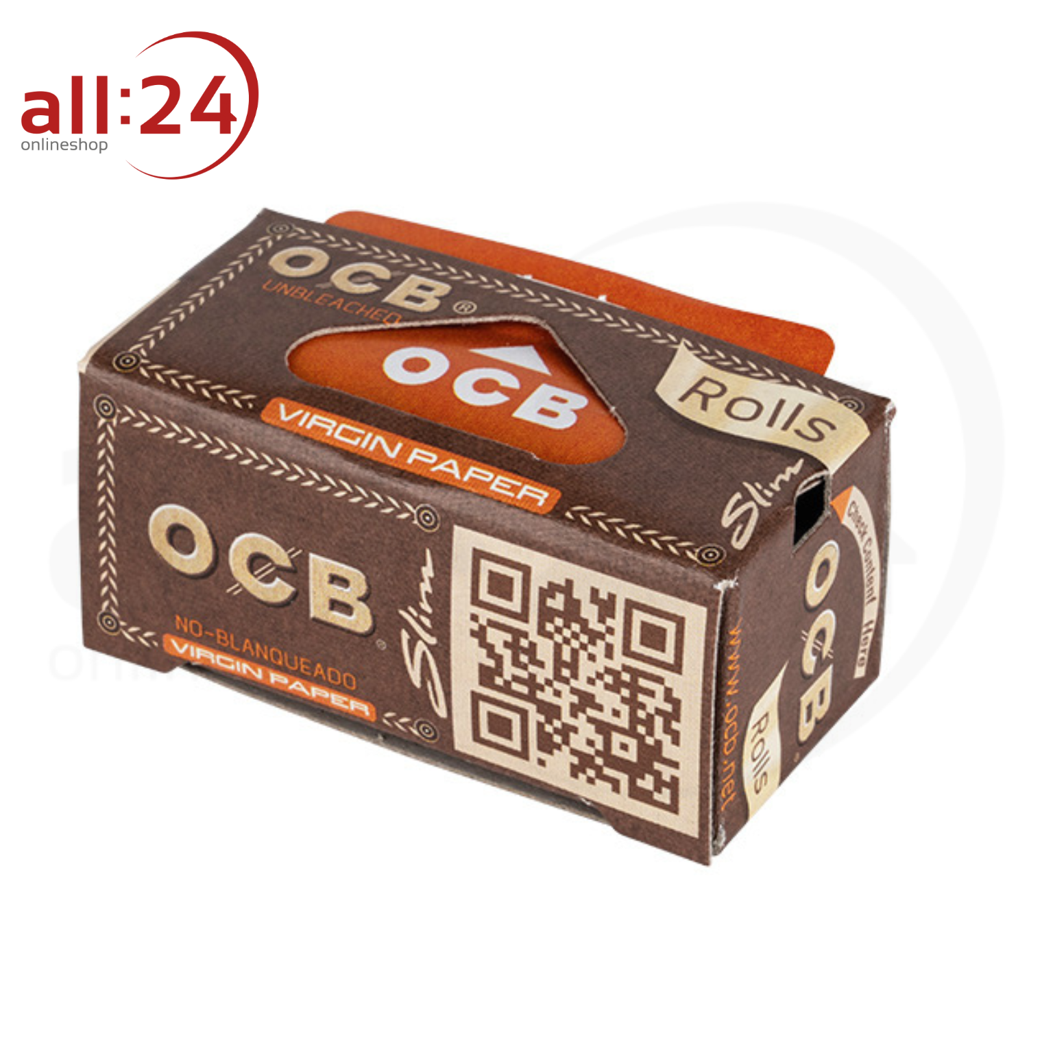 OCB Unbleached Virgin Paper Rolls - 24er Pack 