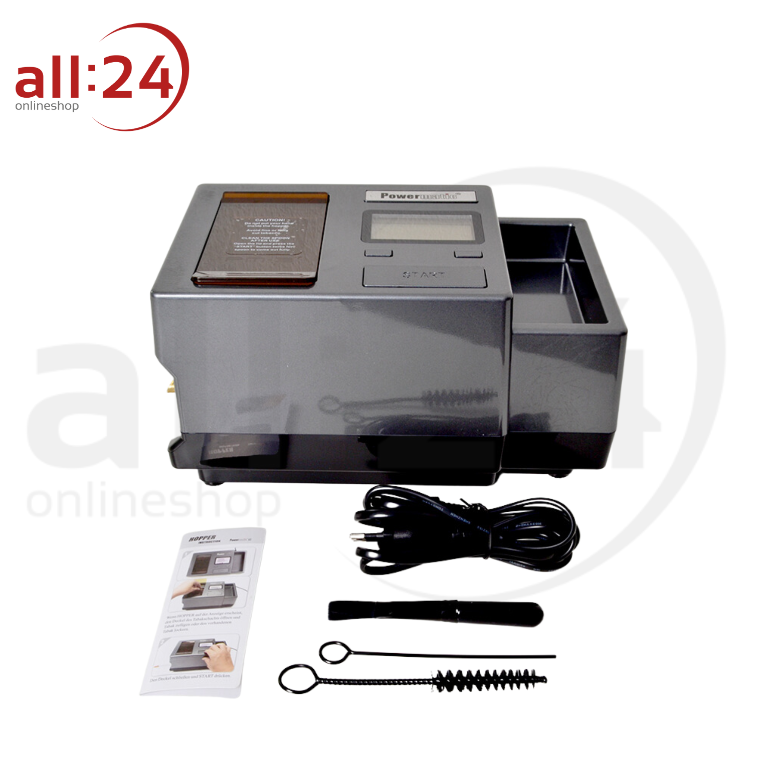 Powermatic 3 + Plus Schwarz elektrische Stopfmaschine 