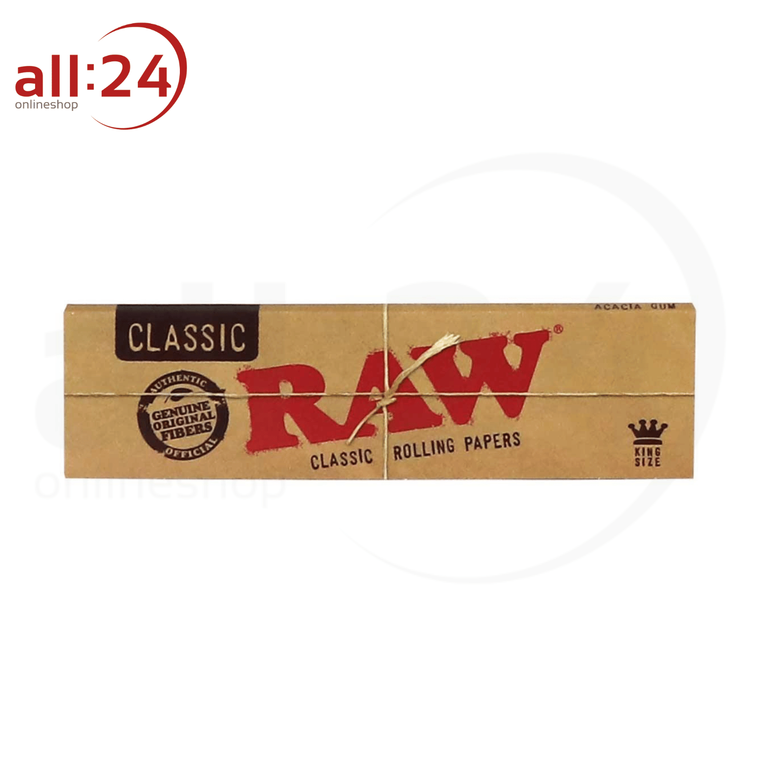 BOX RAW Classic King Size Rolling Paper 50 Stück á 33 Blatt 