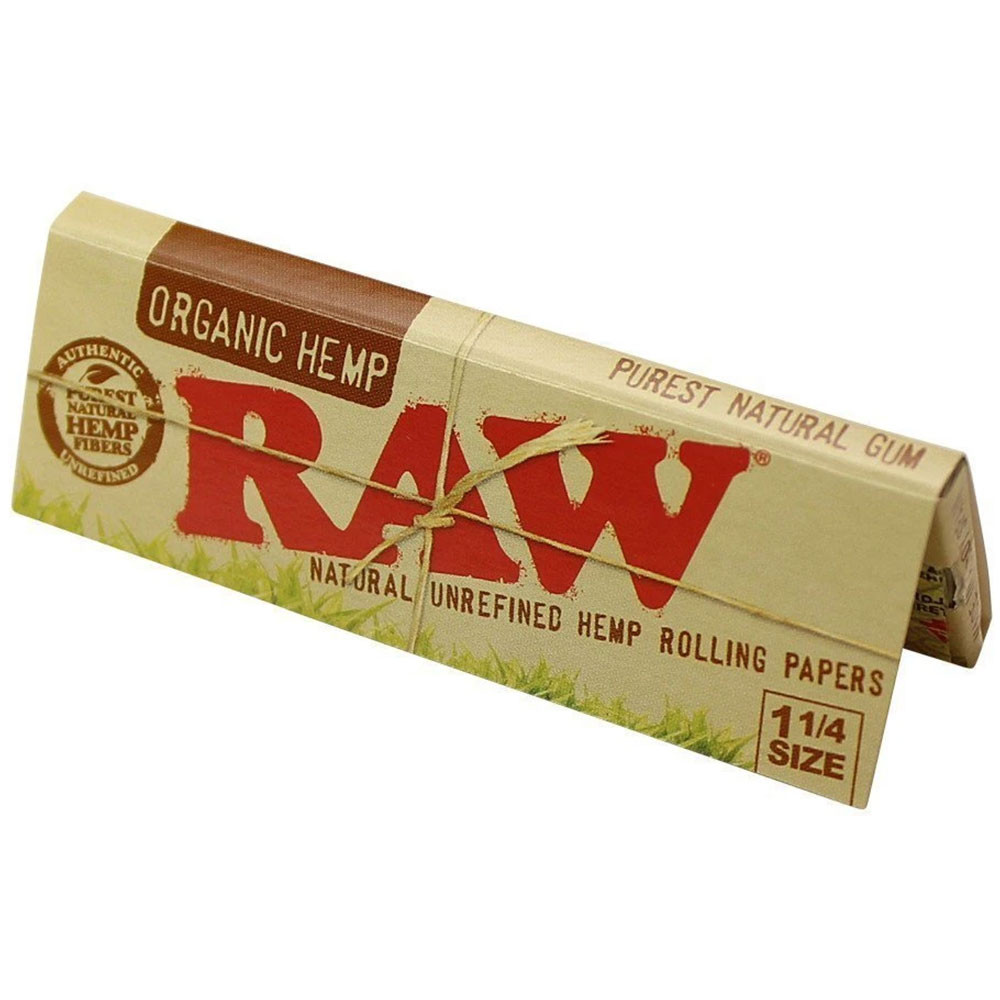 BOX RAW Organic Hemp Rolling Papers 1 1/4 24 Stück 