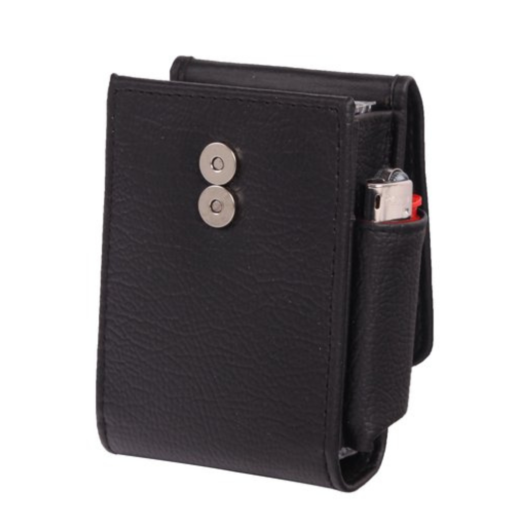 Zigaretten Box PVC Schwarz Verstellbar Für 20 Zigaretten 