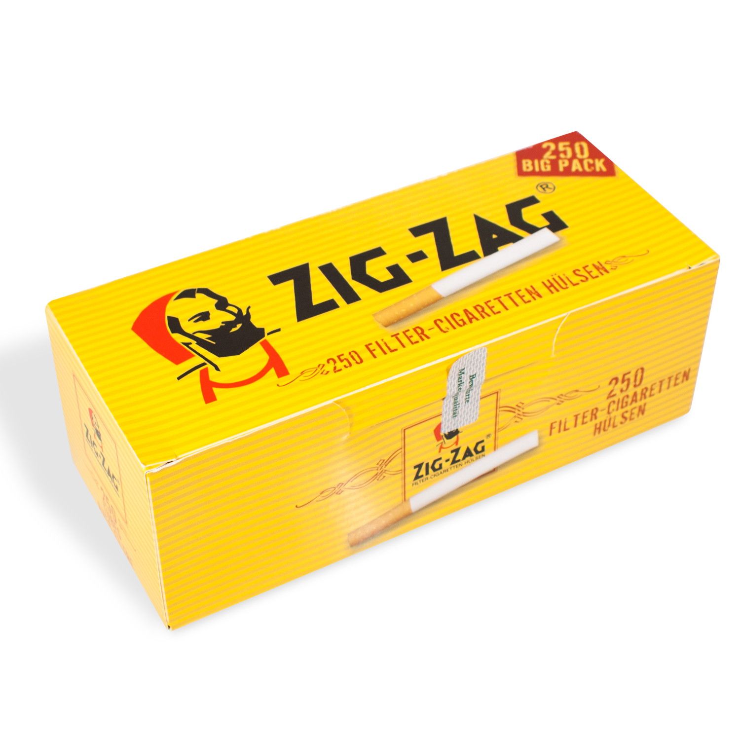 ZIG ZAG Filterhülsen - 1.000 Stück in 4 praktischen Packungen à 250 Stück 