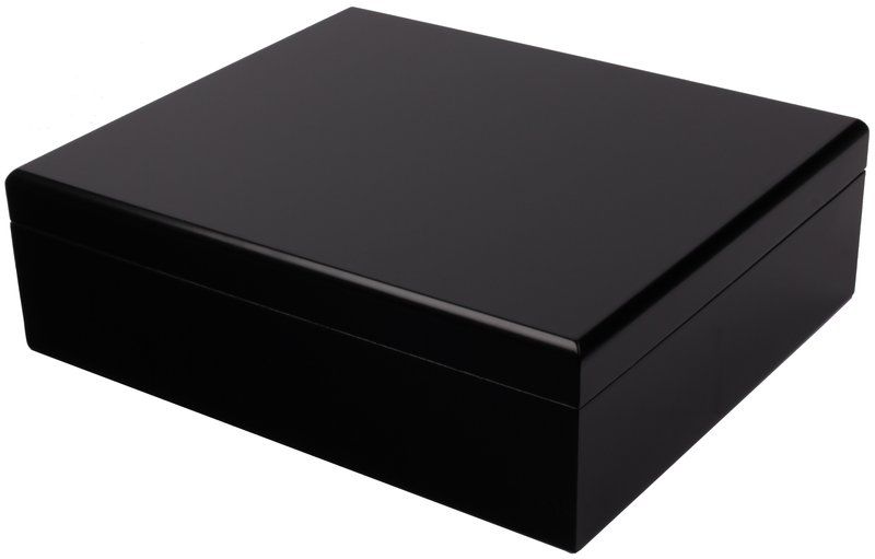 Humidor-Set schwarz mit Zigarrenetui 