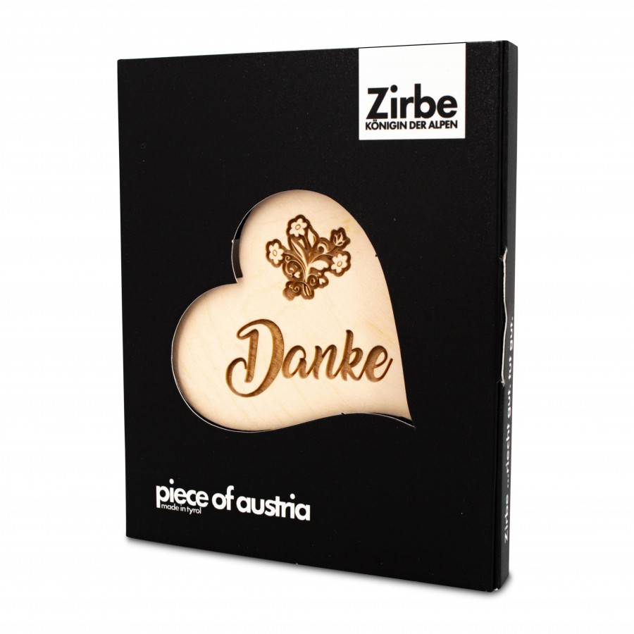 Zirbenherz Mini Danke 