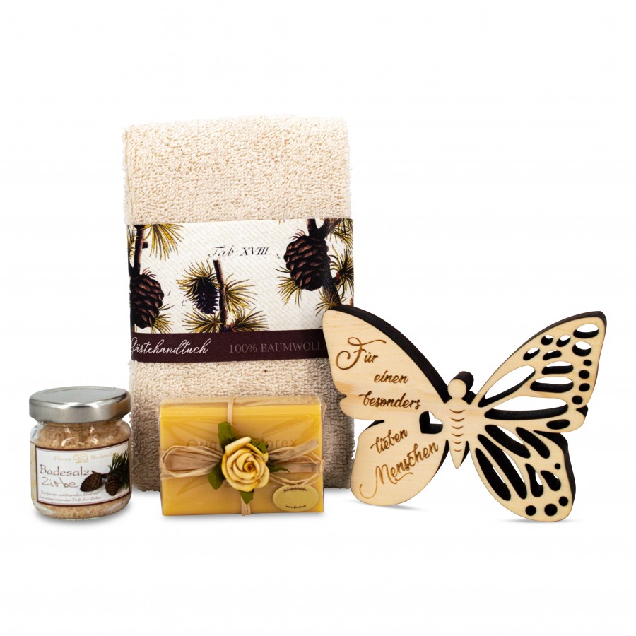 Geschenkset Schmetterling Lieber Mensch Zirbenset 
