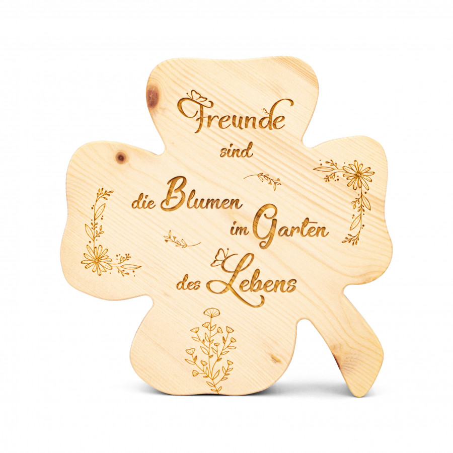 Zirbenkleeblatt Freunde sind 