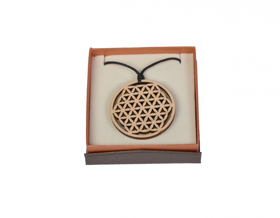 Zirben Kette Blume des Lebens 