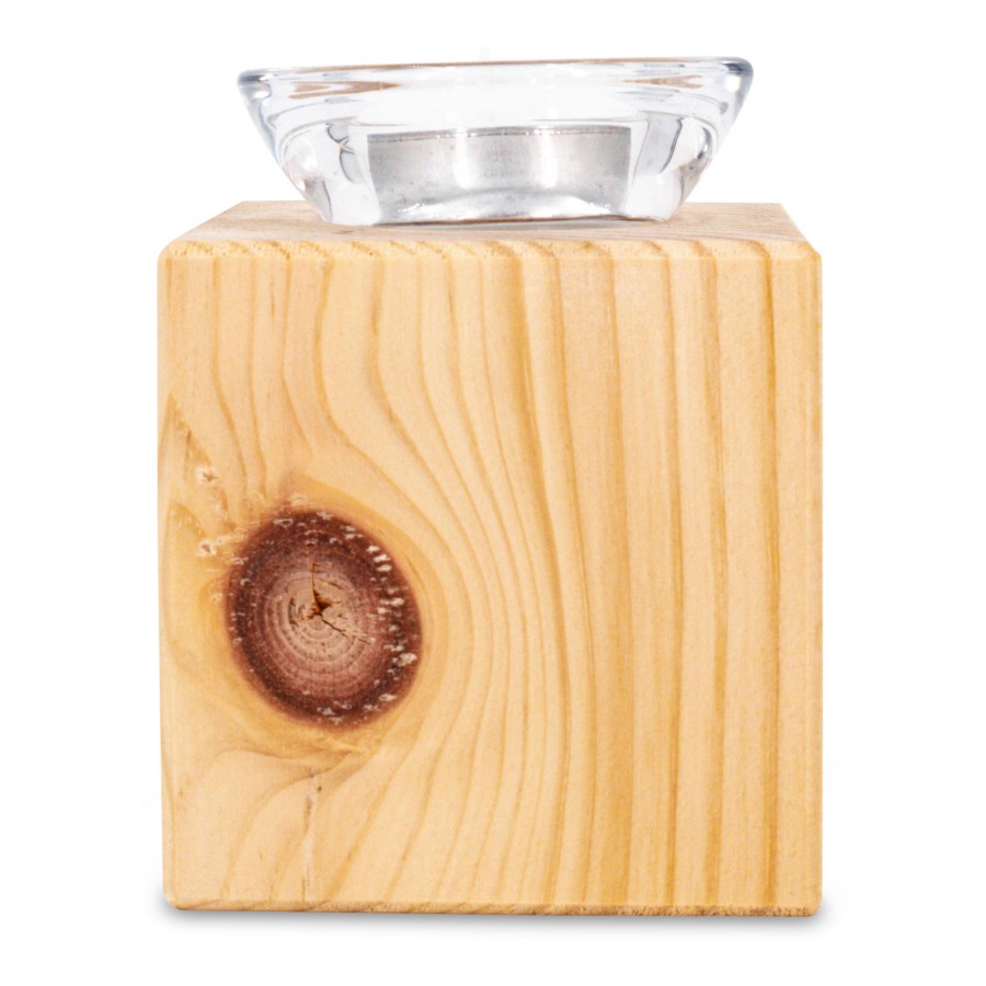 Teelichthalter aus Zirbenholz Naturbelassen 