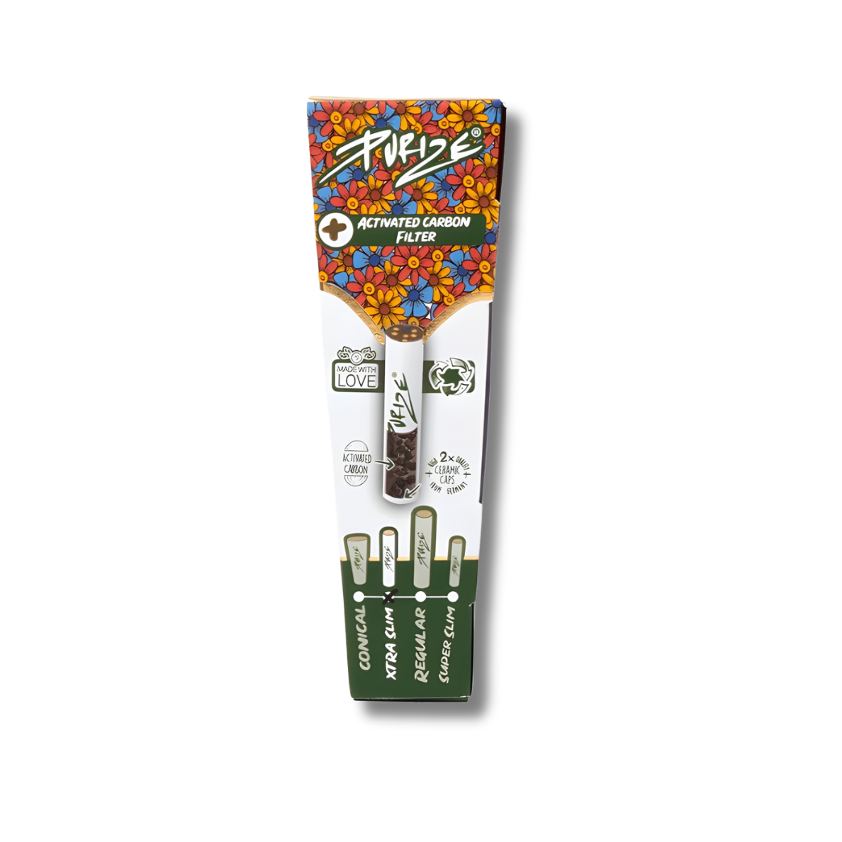 PURIZE Activated PreRolled Cones Xtra Slim 30 x 3 Stück 