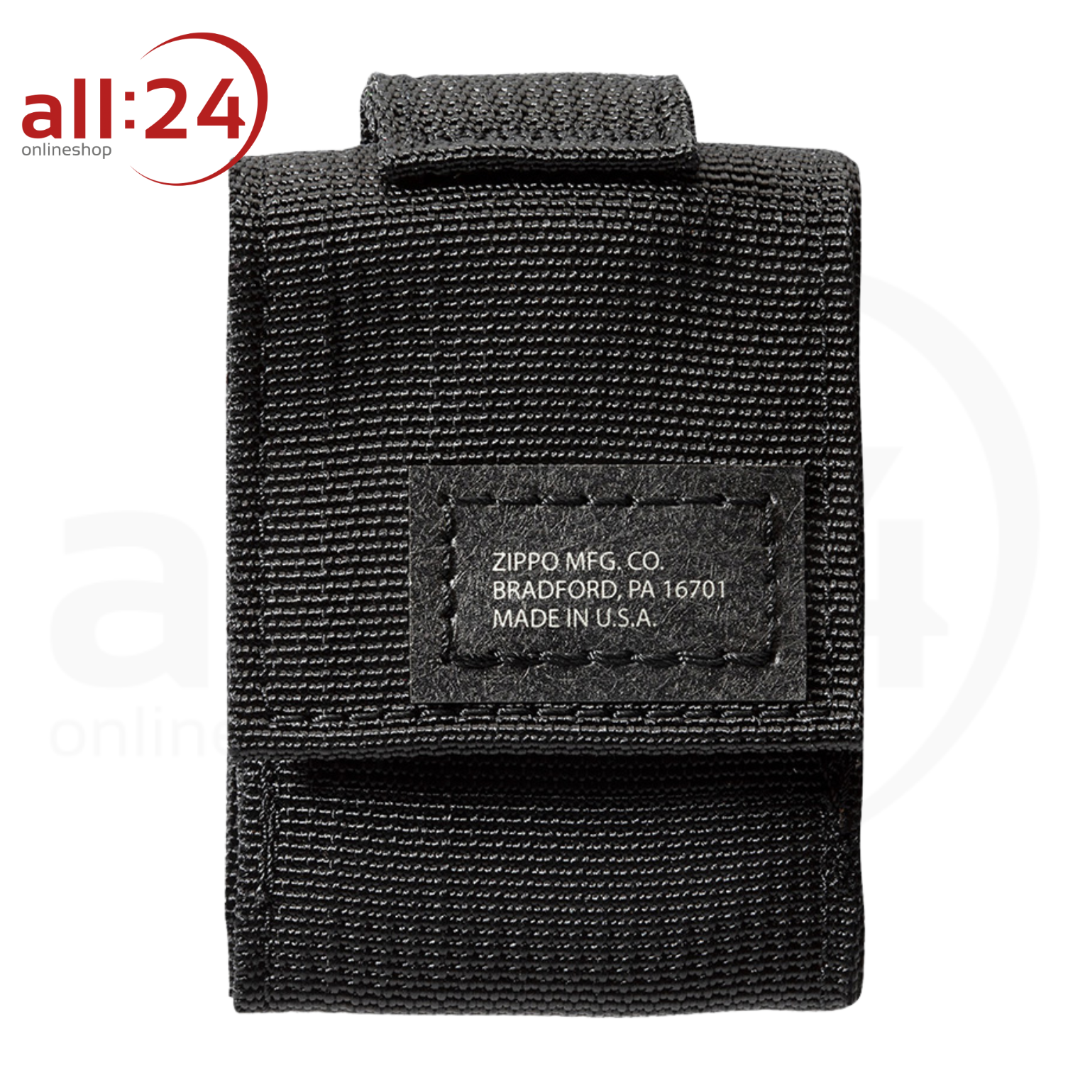 Zippo Tactical Pouch and Black Crackle® Schwarzer Feuerzeugbeutel mit Original Zippo Geschenkset 