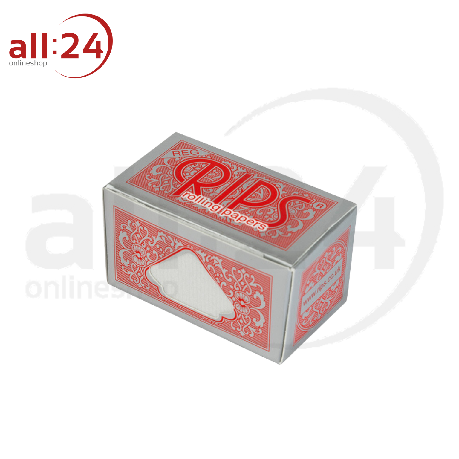 BOX RIPS Rolls Zigarettenpapier Rot, 24 Stück 