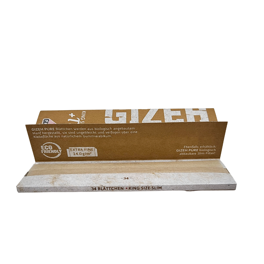 BOX GIZEH Brown Zigarettenpapier KingSize Slim + TIPS 