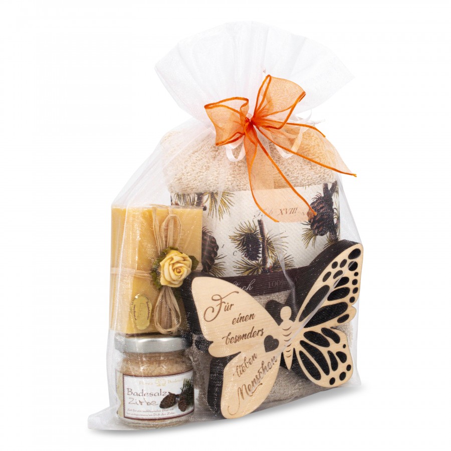 Geschenkset Schmetterling Lieber Mensch Zirbenset 