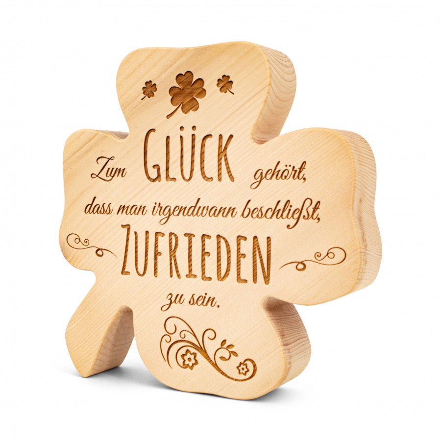 Zirbenkleeblatt Zum Glück gehört 