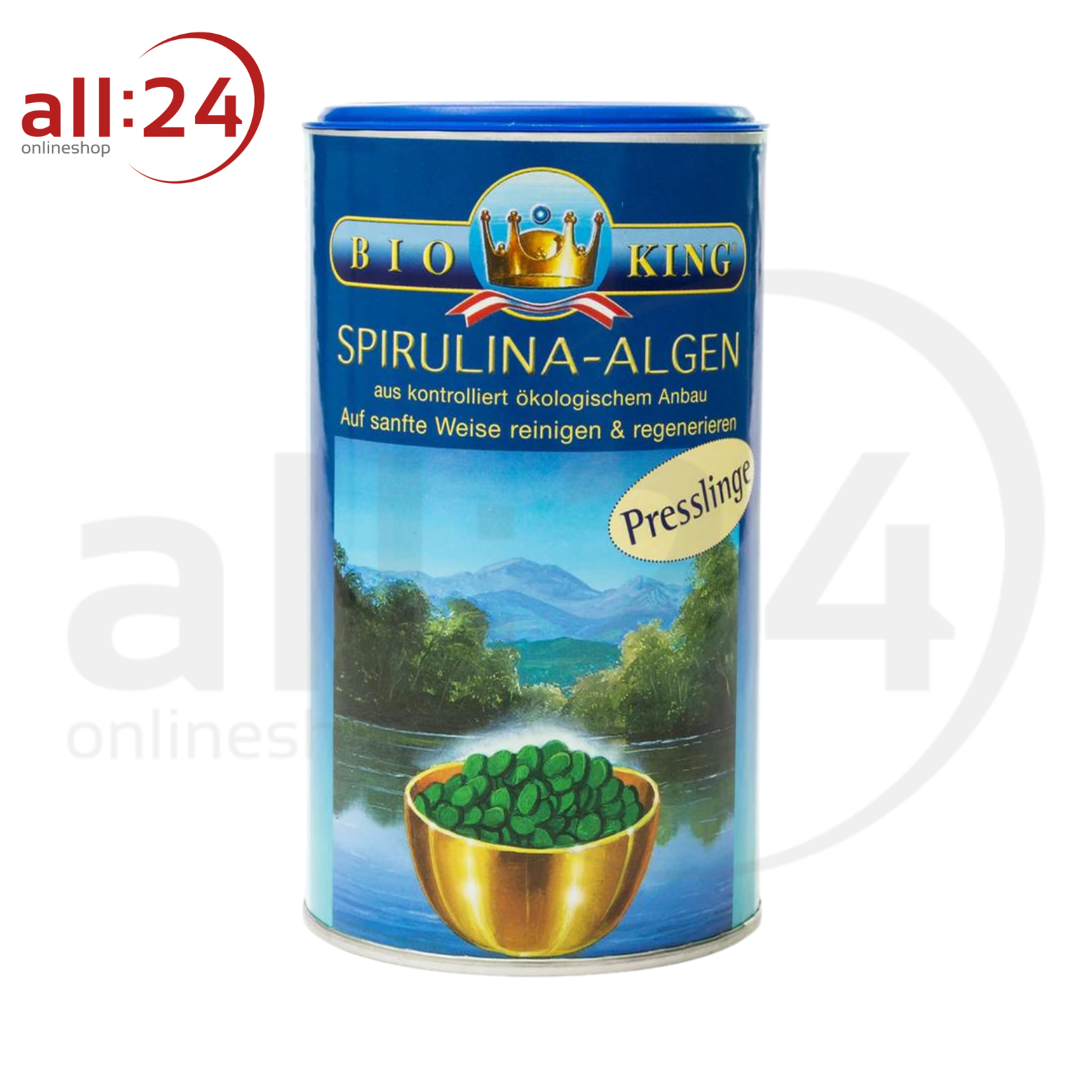 BioKing Bio Spirulina-Algen Presslinge Vegan, 125g - 1000g 