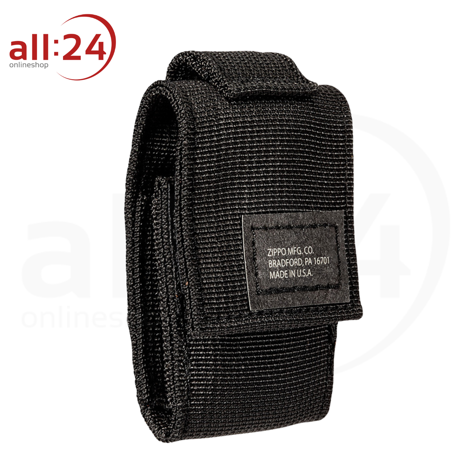 Zippo Tactical Pouch and Black Crackle® Schwarzer Feuerzeugbeutel mit Original Zippo Geschenkset 