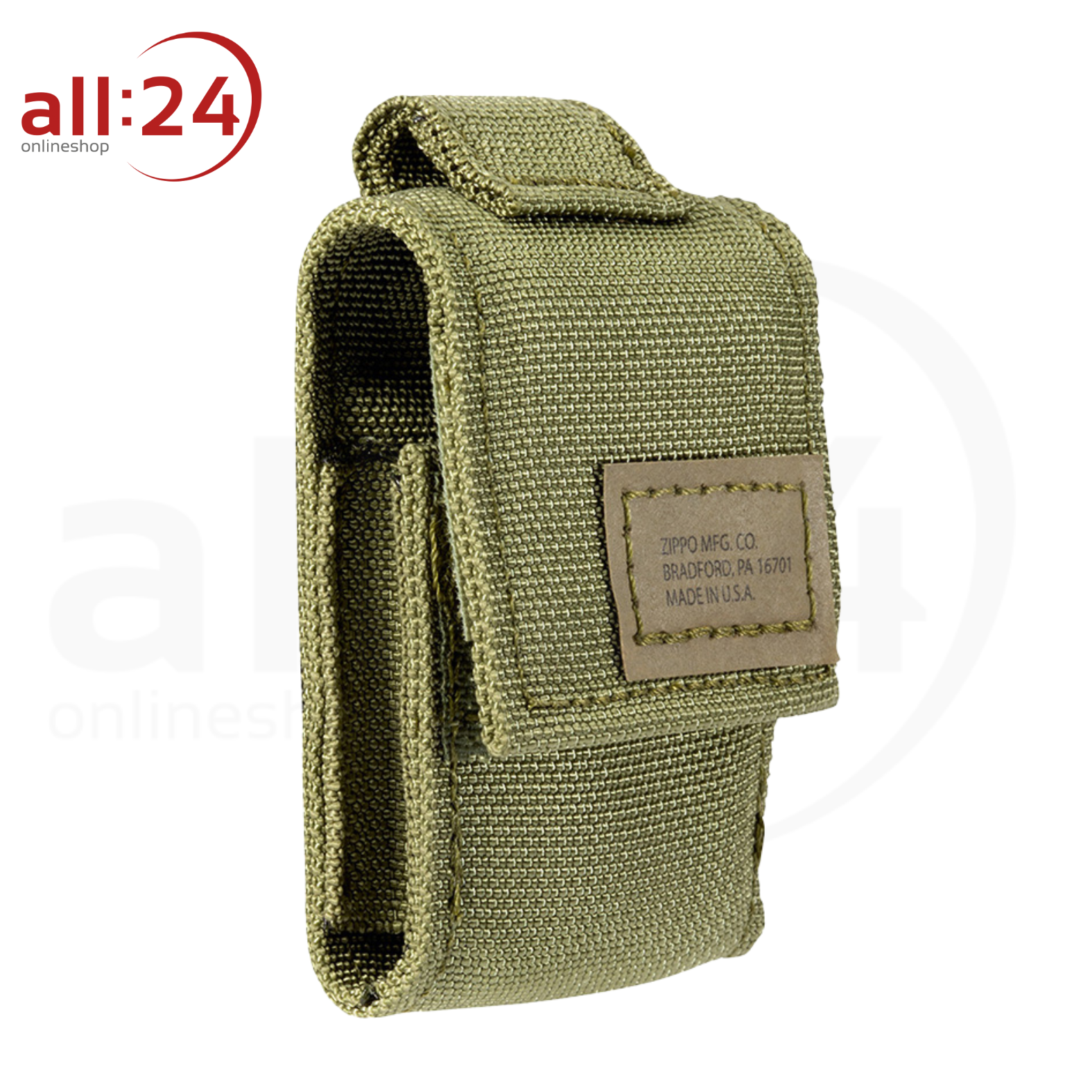 Zippo Tactical Pouch and Black Crackle® Brauner Feuerzeugbeutel mit Original Zippo Geschenkset 