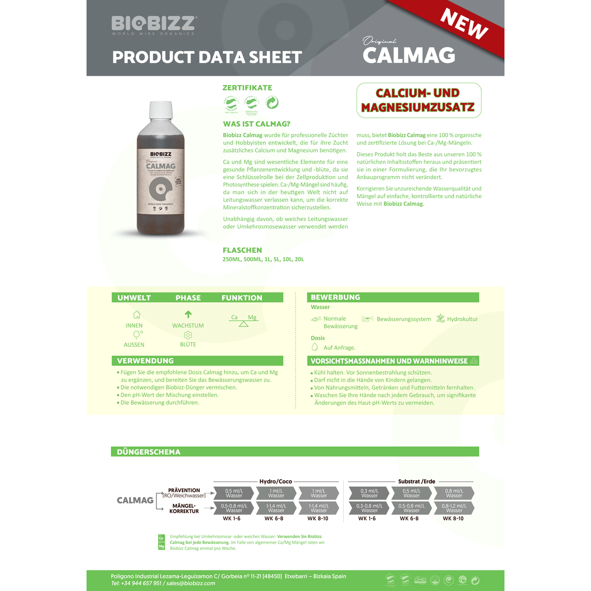 BioBizz CalMag - Die zusätzliche Dosis von Calcium und Magnesium 